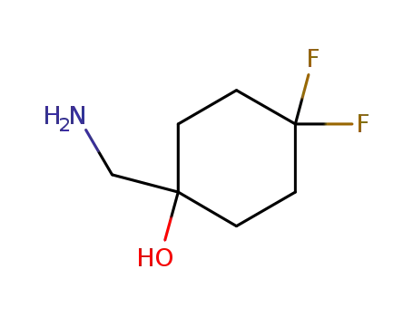 Molecular Structure of 1227808-42-5 (1-(aminomethyl)-4,4-difluorocyclohexanol)