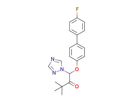 Molecular Structure of 1527518-40-6 (1-(4'-fluorobiphenyl-4-yloxy)-3,3-dimethyl-1-(1H-1,2,4-triazol-1-yl)butan-2-one)