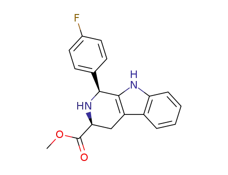 Molecular Structure of 238428-10-9 ((1S,3S)-methyl 1-(4-fluorophenyl)-2,3,4,9-tetrahydro-1H-pyrido[3,4-b]indole-3-carboxylate)