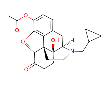 Molecular Structure of 111129-14-7 ((5alpha)-17-(cyclopropylmethyl)-14-hydroxy-6-oxo-4,5-epoxymorphinan-3-yl acetate)