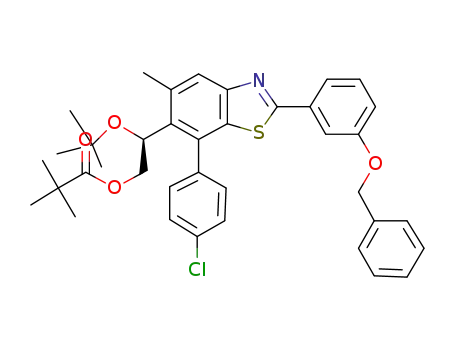(S)-2-(2-(3-(benzyloxy)phenyl)-7-(4-chlorophenyl)-5-methylbenzo[d]thiazol-6-yl)-2-tert-butoxyethyl pivalate