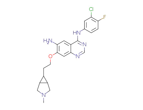 Molecular Structure of 1363359-89-0 (N-(4-(3-chloro-4-fluorophenyl))-7-(2-(3-methyl-3-aza-bicyclo[3.1.0]-6-hexyl)-ethoxy)quinazolin-4,6-diamine)