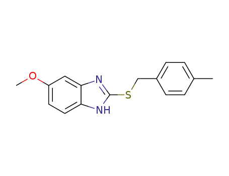 Molecular Structure of 309735-05-5 (5-methoxy-2-[(4-methylbenzyl)sulfanyl]-1H-benzimidazole)