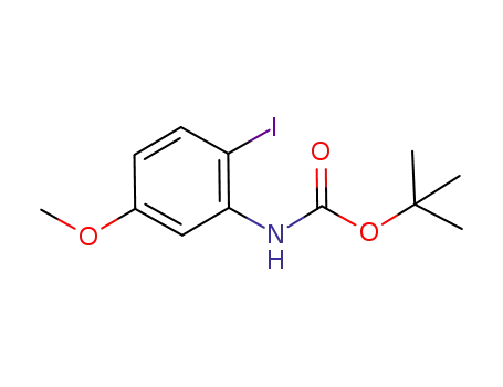 Molecular Structure of 1038778-89-0 ((2-iodo-5-methoxyphenyl)carbamic acid 1,1-dimethylethyl ester)