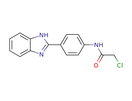Molecular Structure of 210221-91-3 (2-(p-chloroacetylaminophenyl)benzimidazole)