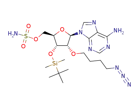 ((2R,3R,4R,5R)-5-(6-amino-9H-purin-9-yl)-4-(4-azidobutoxy)-3-((tert-butyldimethylsilyl)oxy)tetrahydrofuran-2-yl)methyl sulfamate