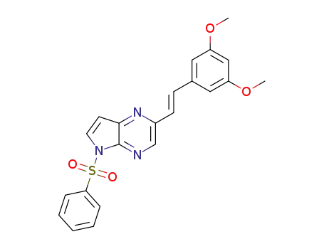 2-[(E)-2-(3,5-dimethoxyphenyl)vinyl]-5-(phenylsulfonyl)-5H-pyrrolo[2,3-b]pyrazine