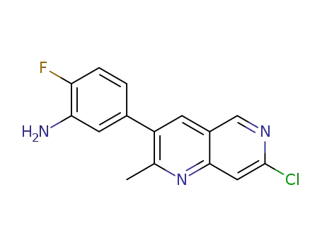 5-(7-chloro-2-methyl-1,6-naphthyridin-3-yl)-2-fluoroaniline