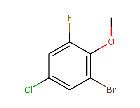 Molecular Structure of 886499-78-1 (2-BROMO-4-CHLORO-6-FLUOROANISOLE)