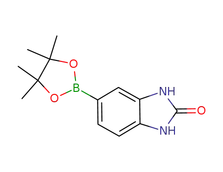 Molecular Structure of 710348-69-9 (2-Oxo-2,3-dihydro-1H-benzoimidazole-5-boronic acid, pinacol ester)