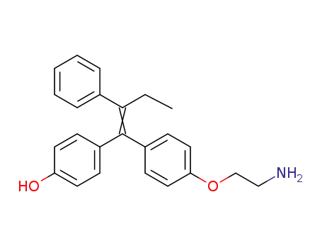 Molecular Structure of 1217237-98-3 ((E/Z)-N,N-Didesmethyl-4-hydroxy Tamoxifen)