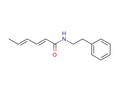 Molecular Structure of 37064-14-5 (Sorbinsaeure-phenaethylamin)