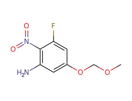 Molecular Structure of 1470110-96-3 (3-fluoro-5-methoxymethoxy-2-nitrophenylamine)