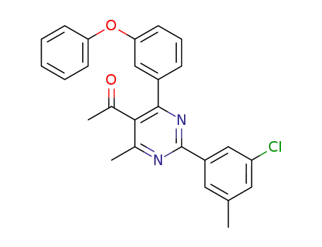 1-(2-(3-chloro-5-methylphenyl)-4-methyl-6-(3-phenoxyphenyl)pyrimidin-5-yl)ethanone
