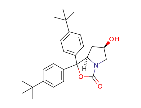Molecular Structure of 1356856-79-5 ((5R,7R)-[3,3,0']-1-aza-2-oxo-3-oxa-4,4-bis-(4'-t-butylphenyl)-7-hydroxybicyclooctane)