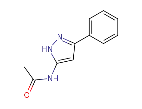 Molecular Structure of 50671-40-4 (N-(3-phenyl-1H-pyrazol-5-yl)acetamide)