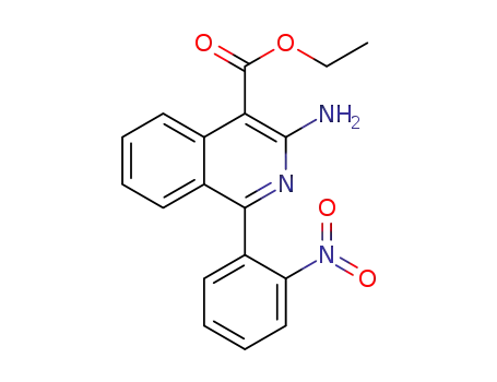 Molecular Structure of 1452824-40-6 (ethyl 3-amino-1-(2-nitrophenyl)isoquinoline-4-carboxylate)