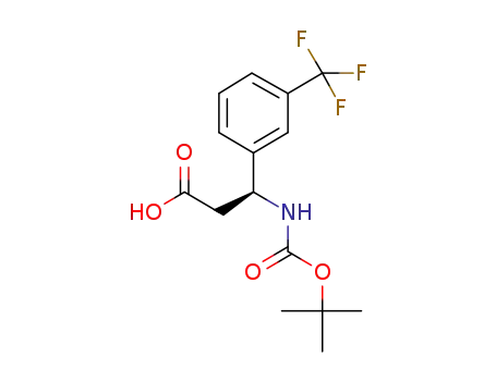 Molecular Structure of 500770-78-5 ((S)-BOC-3-(TRIFLUOROMETHYL)-BETA-PHE-OH)
