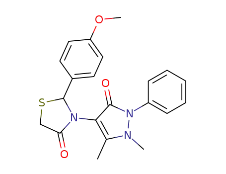 3-(1,5-dimethyl-3-oxo-2-phenyl-2,3-dihydro-1H-pyrazol-4-yl)-2-(4-methoxyphenyl)-1,3-thiazolidin-4-one
