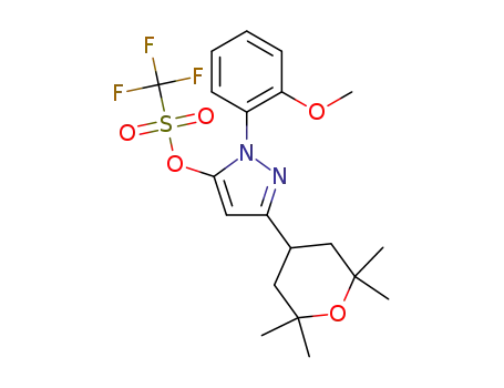 trifluoromethanesulfonic acid 2-(2-methoxyphenyl)-5-(2,2,6,6-tetramethyltetrahydropyran-4-yl)-2H-pyrazol-3-yl ester