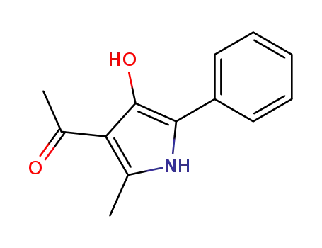 Molecular Structure of 91480-97-6 (1-(4-hydroxy-2-methyl-5-phenyl-1H-pyrrol-3-yl)ethanone)