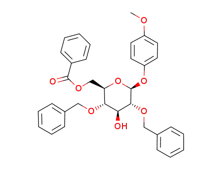p-methoxyphenyl 6-O-benzoyl-2,4-di-O-benzyl-β-D-glucopyranoside
