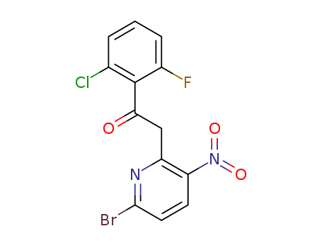 2-(6-bromo-3-nitropyridin-2-yl)-1-(2-chloro-6-fluorophenyl)ethanone
