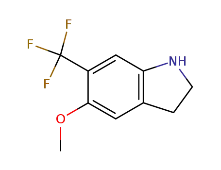 Molecular Structure of 178896-79-2 (6-(trifluoromethyl)-5-methoxyindoline)