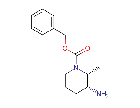 Molecular Structure of 912451-60-6 (cis-3-Amino-2-methyl-N-Cbz-piperidine)