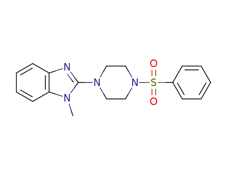 Piperazine, 1-(1-methyl-1H-benzimidazol-2-yl)-4-(phenylsulfonyl)- (9CI)