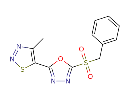2-(benzylsulfonyl)-5-(4-methyl-1,2,3-thiadiazol-5-yl)-1,3,4-oxadiazole