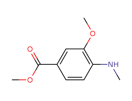 Molecular Structure of 204972-81-6 (Benzoic acid, 3-methoxy-4-(methylamino)-, methyl ester (9CI))