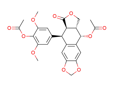 Molecular Structure of 22823-30-9 (4'-demethylepipodophyllotoxin diacetate)