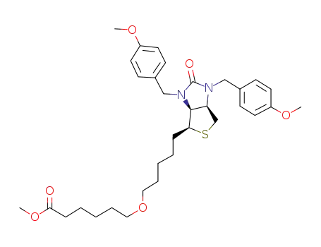 methyl 6-({5-[(3aS,4S,6aR)-1,3-bis(4-methoxybenzyl)-2-oxohexahydro-1H-thieno[3,4-d]imidazol-4-yl]pentyl}oxy)hexanoate