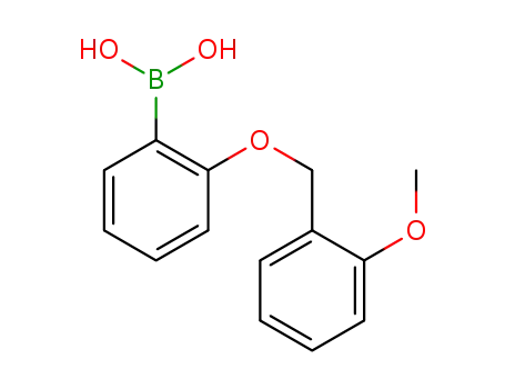 Molecular Structure of 871125-76-7 (2-(2'-METHOXYBENZYLOXY)PHENYLBORONIC AC&)