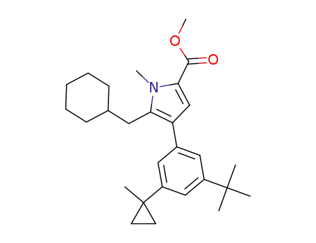 methyl 4-(3-(tert-butyl)-5-(1-methylcyclopropyl)phenyl)-5-(cyclohexylmethyl)-1-methyl-1H-pyrrole-2-carboxylate