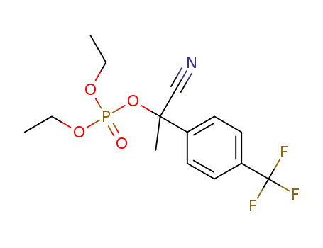 Molecular Structure of 1469462-84-7 (1-cyano-1-(4-(trifluoromethyl)phenyl)ethyl diethyl phosphate)