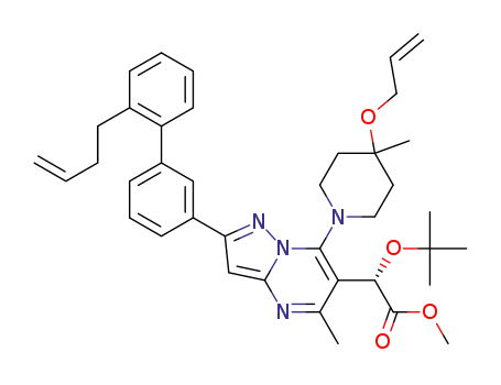 (S)-methyl 2-(7-(4-(allyloxy)-4-methylpiperidin-1-yl)-2-(2’-(but-3-en-1-yl)[1,1‘-biphenyl]-3-yl)-5-methylpyrazolo[1,5-a]pyrimidin-6-yl)-2-(tert-butoxy)acetate