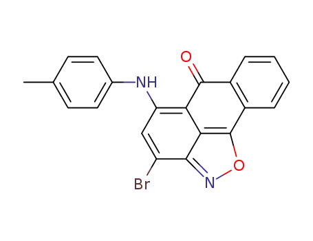 Molecular Structure of 75753-36-5 (6H-6-oxo-3-bromo-5-(p-toluidino)anthra<1,9-cd>isoxazole)