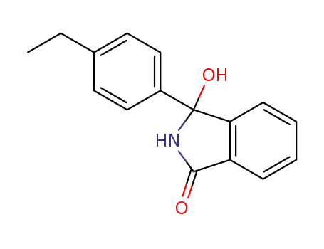 Molecular Structure of 1436866-94-2 (3-(4-ethylphenyl)-3-hydroxyisoindolin-1-one)
