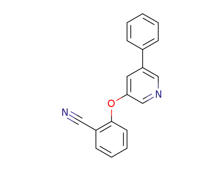 Molecular Structure of 1446754-51-3 (2-((5-phenyl-3-pyridinyl)oxy)benzonitrile)