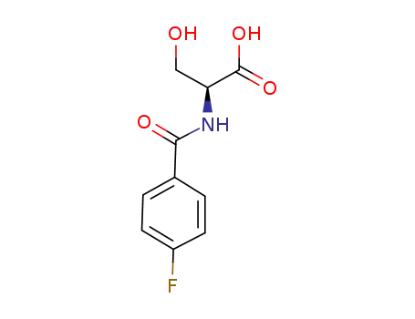 Molecular Structure of 1102888-26-5 ((S)-2-(4-fluorobenzamido)-3-hydroxypropanoic acid)