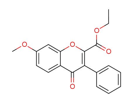 Molecular Structure of 35212-50-1 (ethyl 7-methoxy-4-oxo-3-phenyl-4H-chromene-2-carboxylate)
