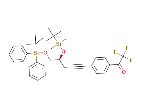 (S)-1-(4-(4-(tert-butyldimethylsilyloxy)-5-(tert-butyldiphenylsilyloxy )pent-1-ynyl)phenyl)-2,2,2-trifluoroethanone