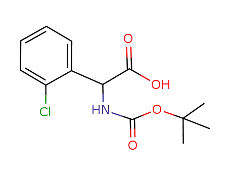 Molecular Structure of 313490-25-4 (TERT-BUTOXYCARBONYLAMINO-(2-CHLORO-PHENYL)-ACETIC ACID)