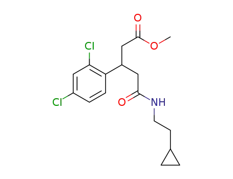methyl 5-((2-cyclopropylethyl)amino)-3-(2,4-dichlorophenyl)-5-oxopentanoate