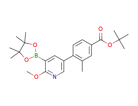 tert-butyl 4-[6-methoxy-5-(4,4,5,5-tetramethyl-1,3,2-dioxaborolan-2-yl)pyridin-3-yl]-3-methylbenzoate