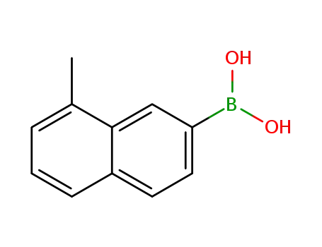 Molecular Structure of 1454286-46-4 (8-methylnaphthalene-2-boronic acid)