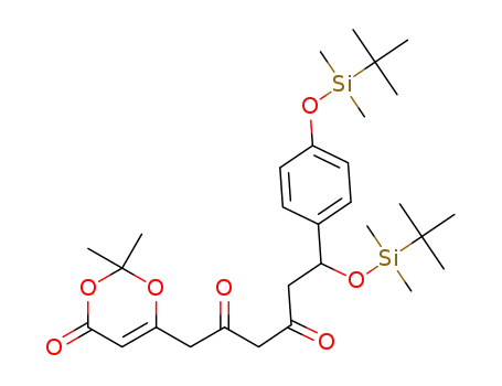 6-(tert-butyldimethylsilyloxy)-6-(4-(tert-butyldimethylsilyloxy)phenyl)-1-(2,2-dimethyl-4-oxo-4H-1,3-dioxin-6-yl)hexane-2,4-dione
