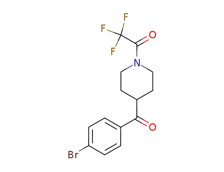 Molecular Structure of 203186-01-0 ((4-BROMOPHENYL)[1-(TRIFLUOROACETYL)-4-PIPERIDINYL]METHANONE)